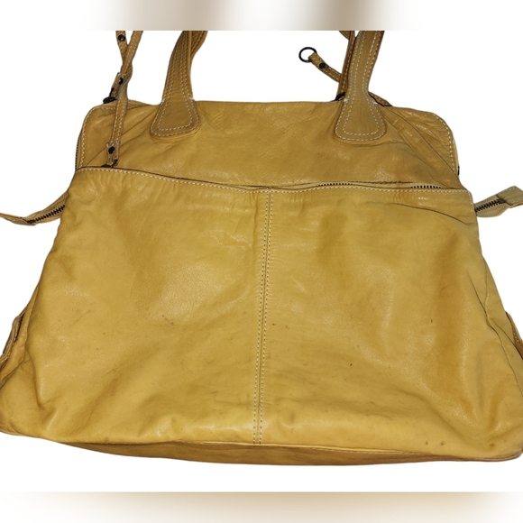 Latico NJ. USA Genuine Leather Yellow Shoulder Bag - Picture 12 of 14